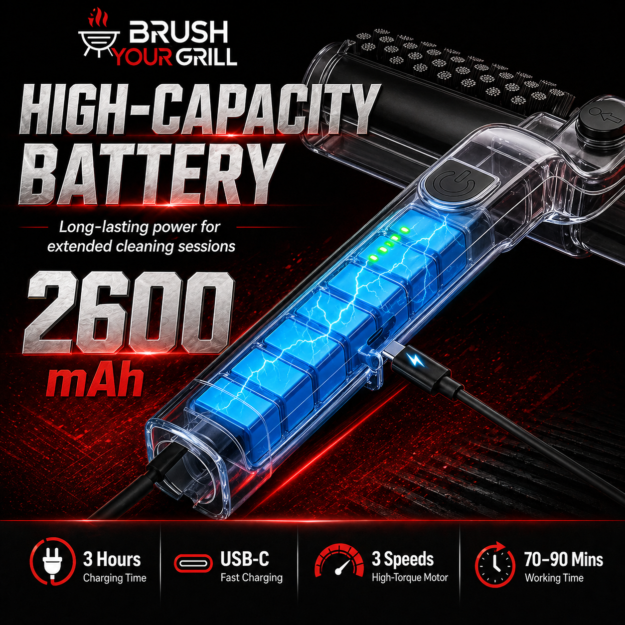 BrushYourGrill™ Electric BBQ Grill Brush
