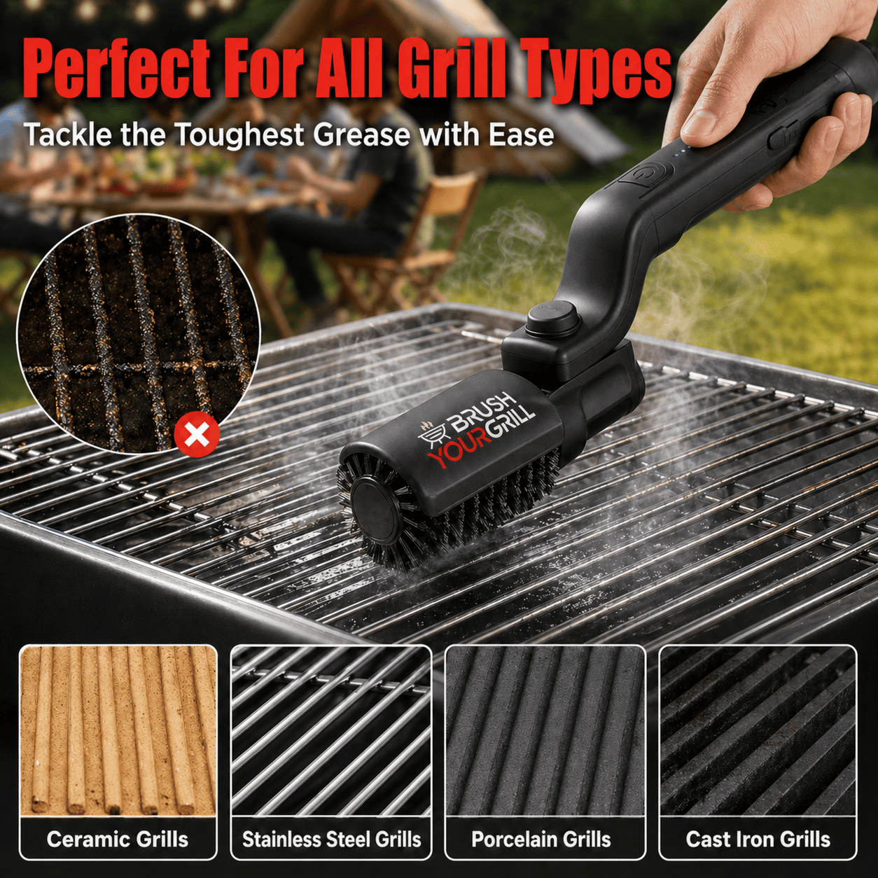 BrushYourGrill™ Electric BBQ Grill Brush