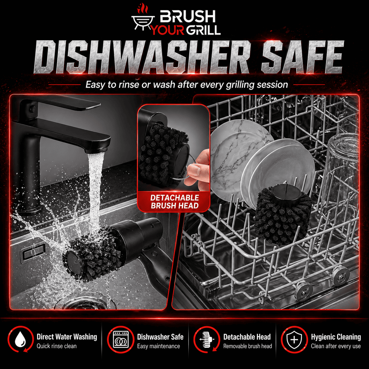 BrushYourGrill™ Electric BBQ Grill Brush