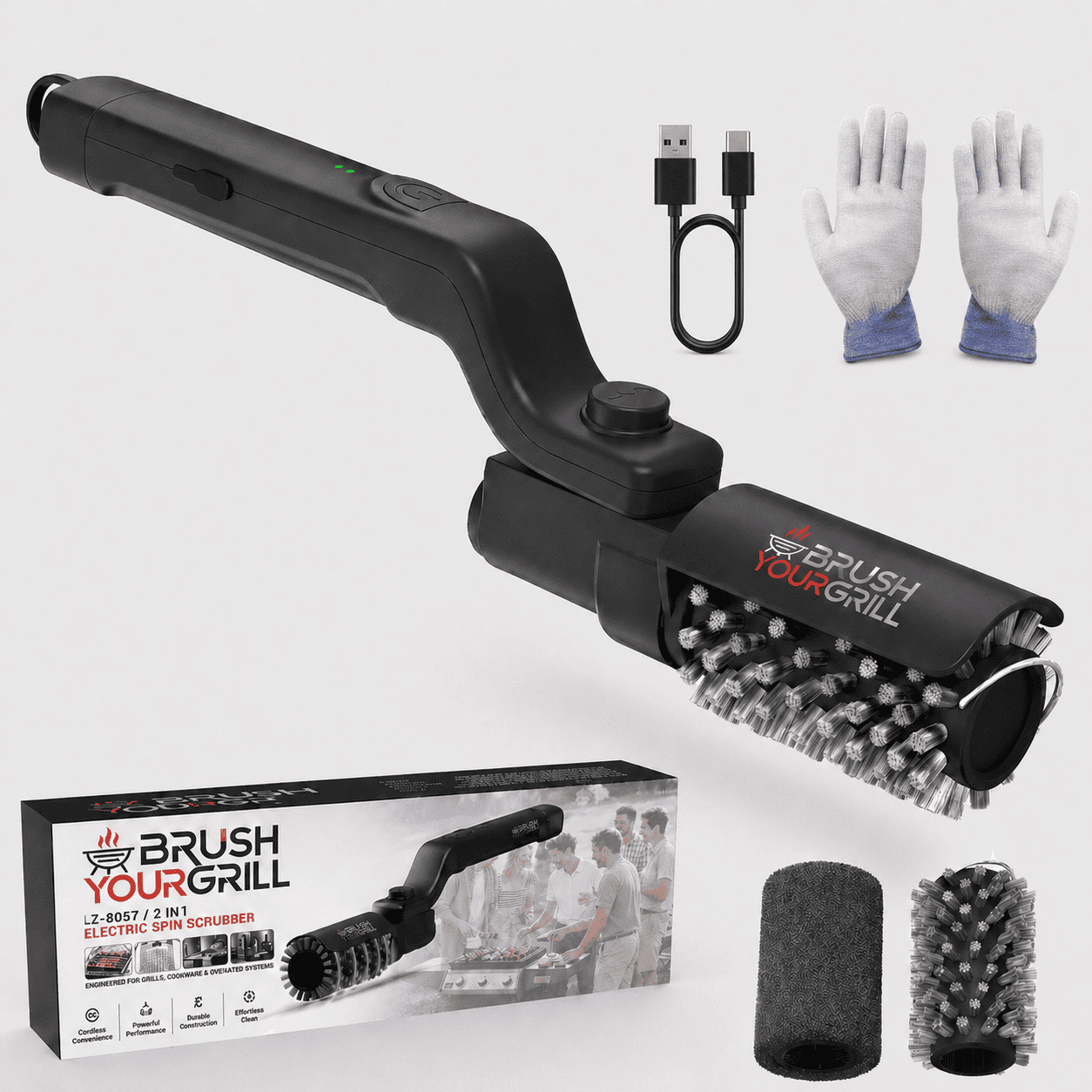 BrushYourGrill™ Electric BBQ Grill Brush