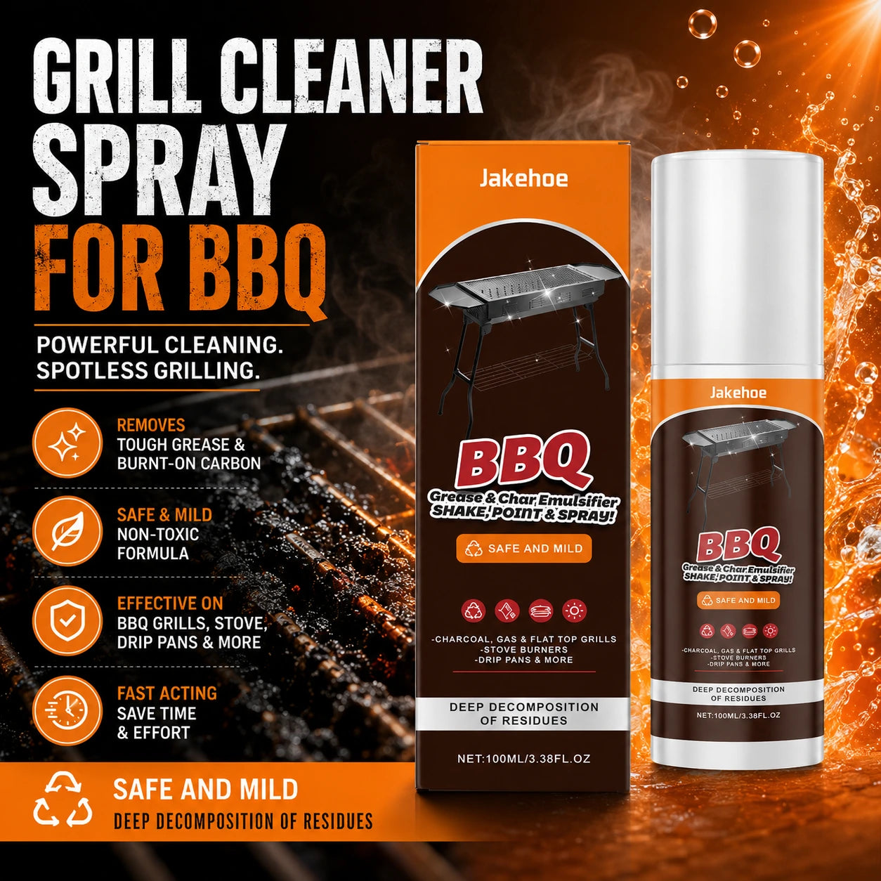 Grill Cleaner Spray for BBQ
